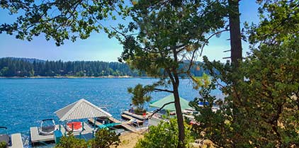 A view of the shore of Lake Arrowhead.